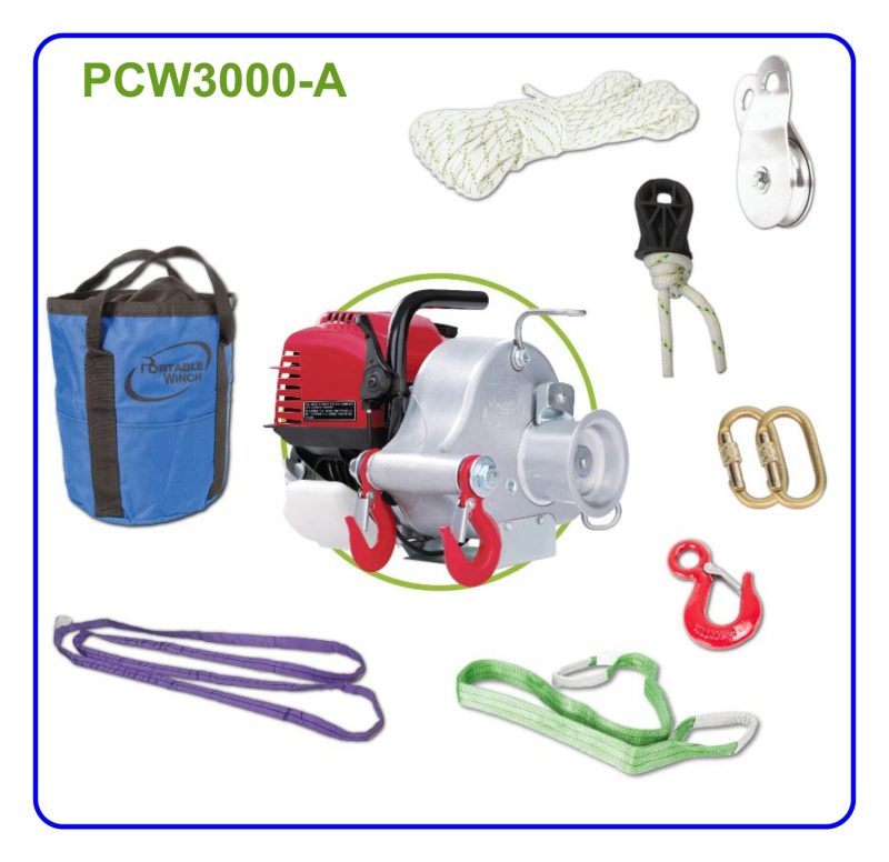 portabel vinsj med tilbeh?r PCW3000-A