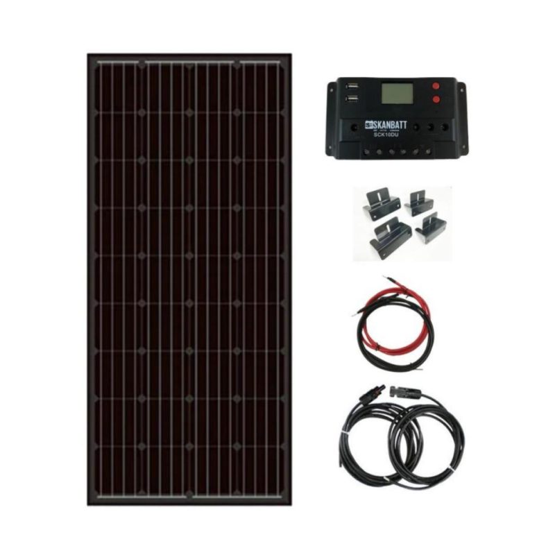 Skanbatt Solcellepakke Mini – 12V 80W til hytte og uthus