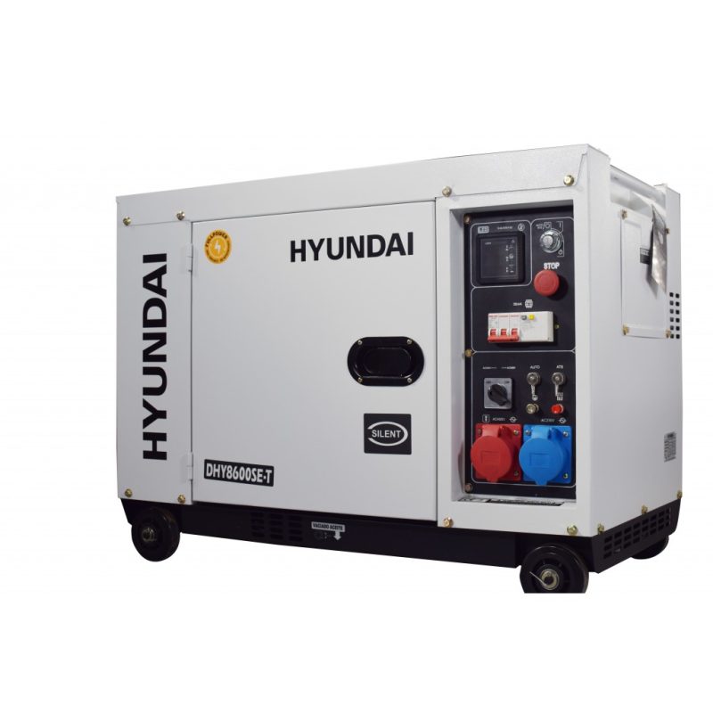 Hyundai DHY8600SE-T Dieselaggregat 400V/230V – Elektrisk start, 7900W