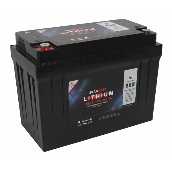 SKANBATT Lithium HEAT PRO 'Ultra' 12V 100AH - CAN Bus - 300A (<3s)