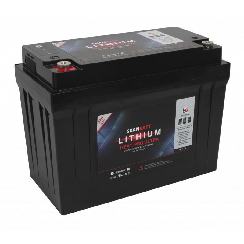 Skanbatt Lithium Heat Pro Ultra 12V 100Ah – CAN Bus, selvoppvarming