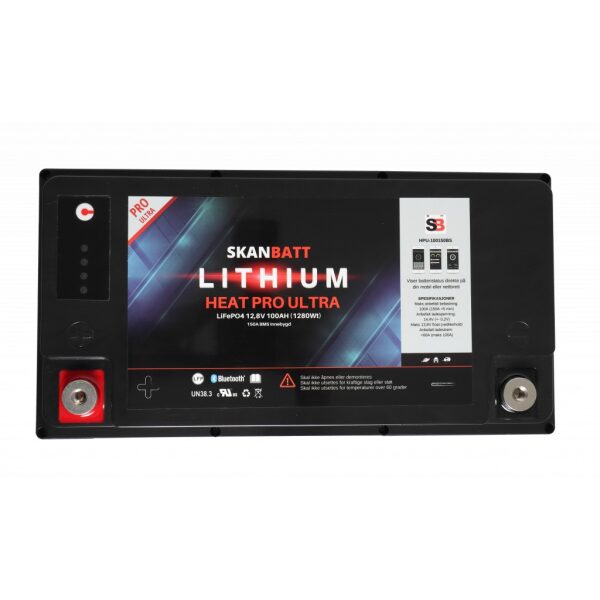 SKANBATT Lithium HEAT PRO 'Ultra' 12V 100AH - CAN Bus - 300A (<3s) - Bilde 2