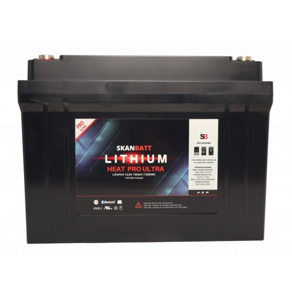 SKANBATT Lithium HEAT PRO 'Ultra' 12V 100AH - CAN Bus - 300A (<3s) - Bilde 3