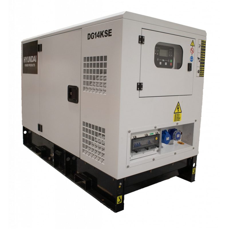Hyundai DG14KSE Dieselaggregat – 13,8 kVA 3-fase vannkjølt