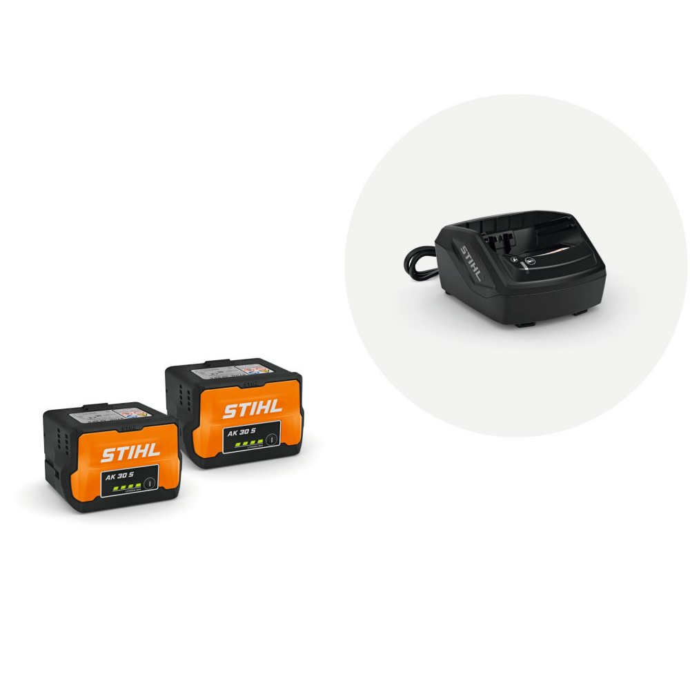 Startsett med 2x batteri AK 30 S og lader AL 101