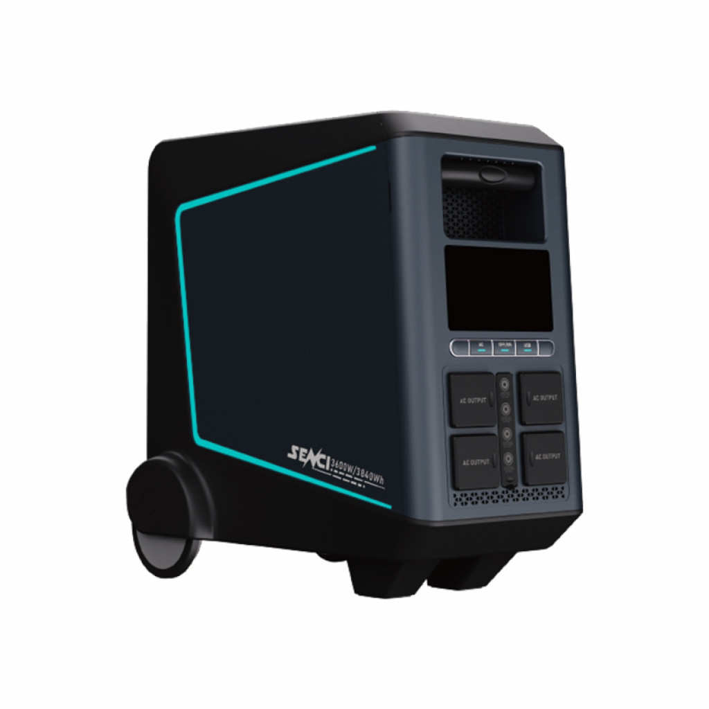 SENCI Lithium LPS 3840Wh Power Station med 3600W (7200W) sinus inverter