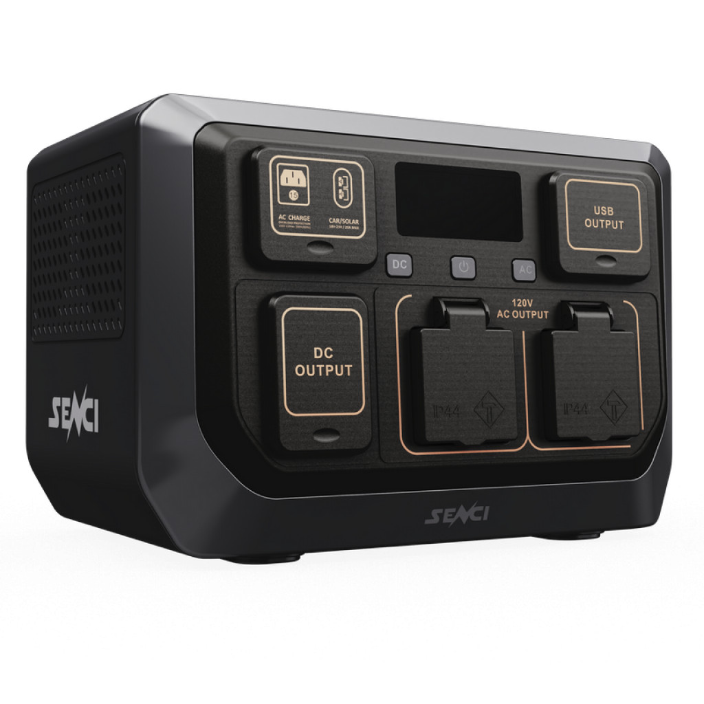 SENCI Lithium LPS 512Wh Power Station med 600W (1200W) sinus inverter