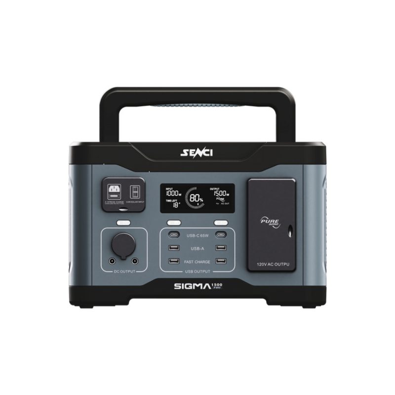 Senci SIGMA1500 Kraftstasjon – 1152 Wh, 1500W sinusinverter